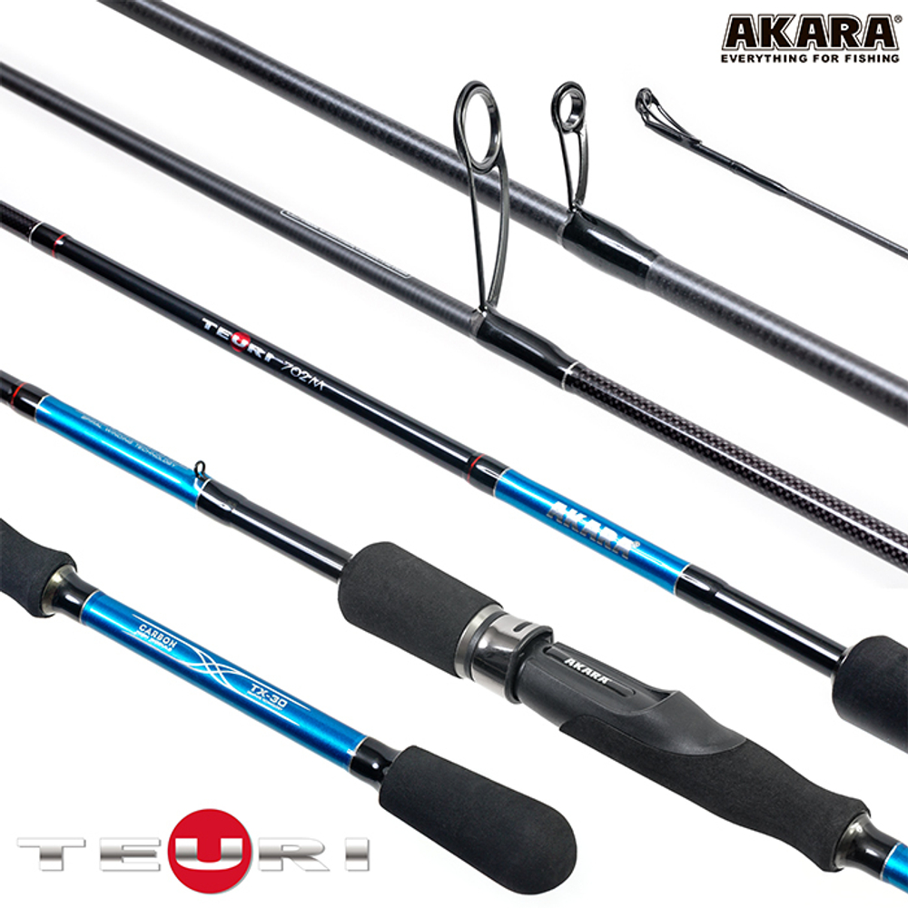 Спиннинг штекерный угольный 2 колена Akara Teuri MS802 TX-30 (8-24,5) 2,44 м