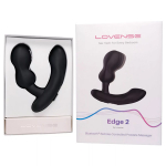 Черный вибромассажер простаты 12,4см с управлением через приложение Lovense Edge 2 Smart Prostate Massager Black