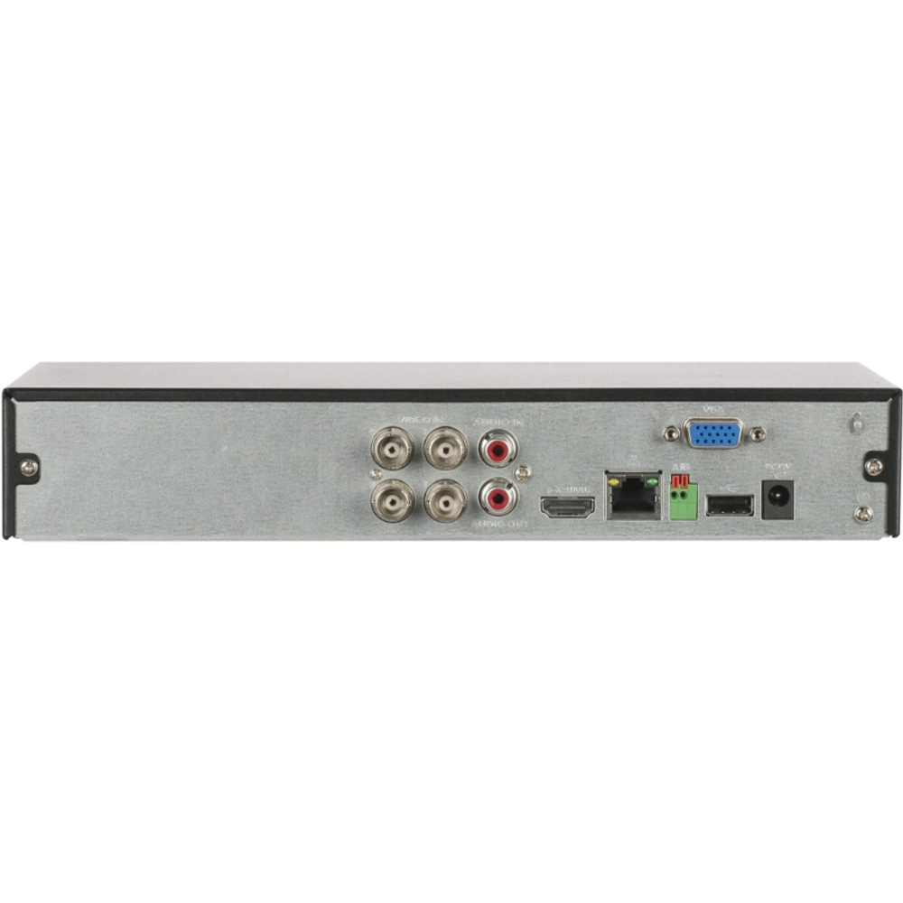 DAHUA DH-XVR5104HS-I3/T 4-канальный HDCVI-видеорегистратор с FR HDCVI, AHD, TVI, IP, CVBS; IP-каналы: до 6 каналов до 6Мп; накопители: 1 SATA III до 16Тбайт; видеоаналитика: 2кн AcuPick HDMI VGA RJ45