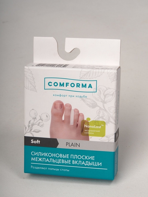 Силиконовые плоские межпальцевые вкладыши Plain Soft (арт. С 2706)