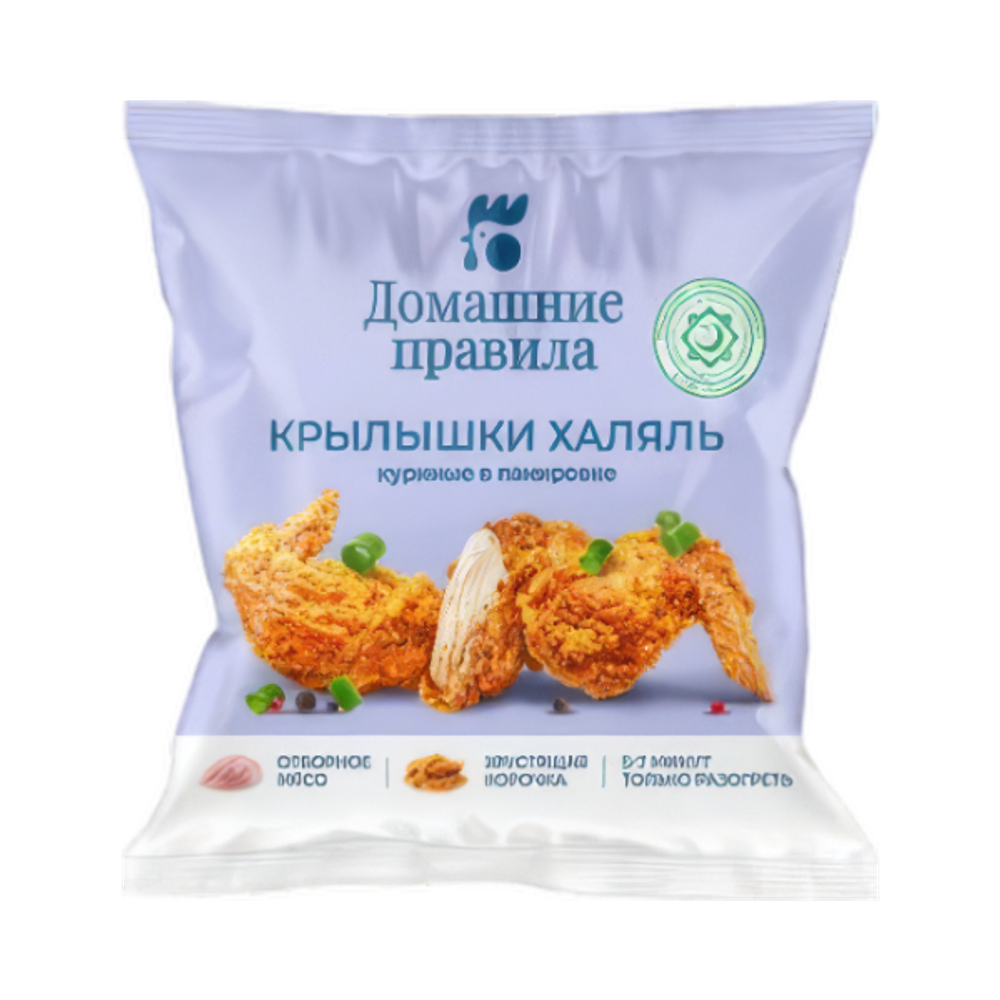 Крылышки куриные в панировке Домашние правила ВЕС