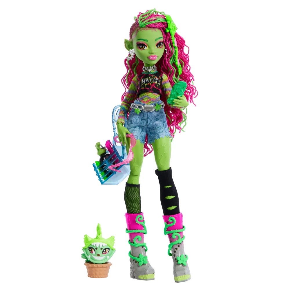 Кукла Monster High Venus McFlytrap с питомцем