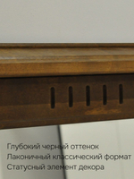 Зеркало настенное 100х70, Джоли, в ванную, прихожую, деревянная рама, массив березы, цвет макиато, MAKOSA