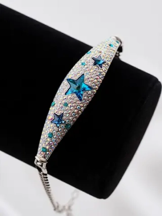 Браслет Звездное небо с синими кристаллами Swarovski