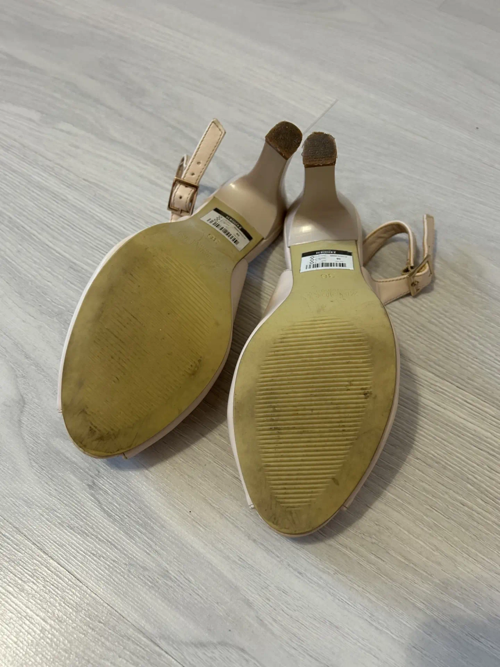 Женские босоножки на каблуке Zenden из натуральной кожи, бежевые, размер 36
