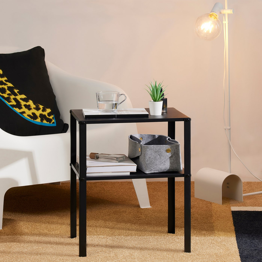 IKEA KNARREVIK  (ИКЕА КНАРРЕВИК)  -  Прикроватный столик - чёрный 42х34 см