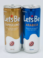 Lotte напиток кофейный Let's Be Arabica + Cappuccino (235+240) 475 мл, (Южная Корея)