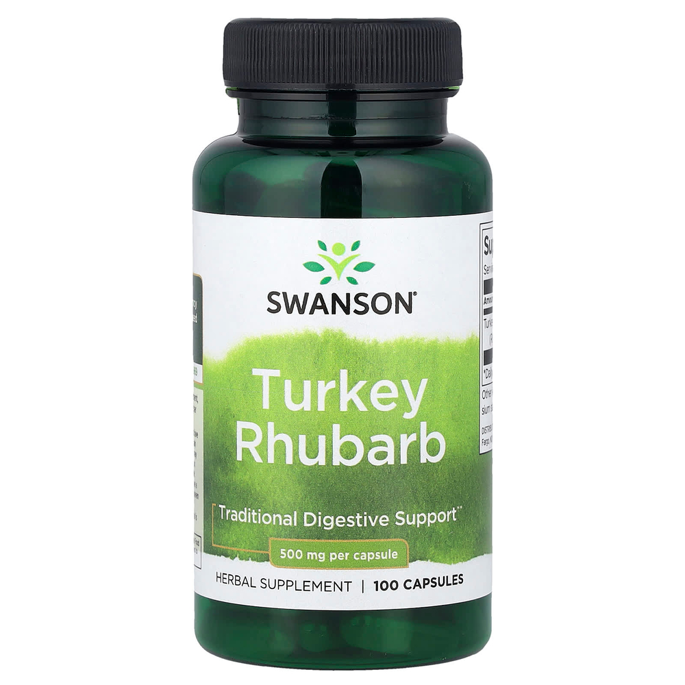 Swanson Vitamins, Ревень индейки, 500 мг, 100 капсул
