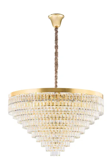 Люстра подвесная NewRgy 2752E/22A GOLD+CLEAR, 22×40 Вт, золотая и прозрачная