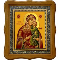 Толгская икона Божьей Матери на холсте.