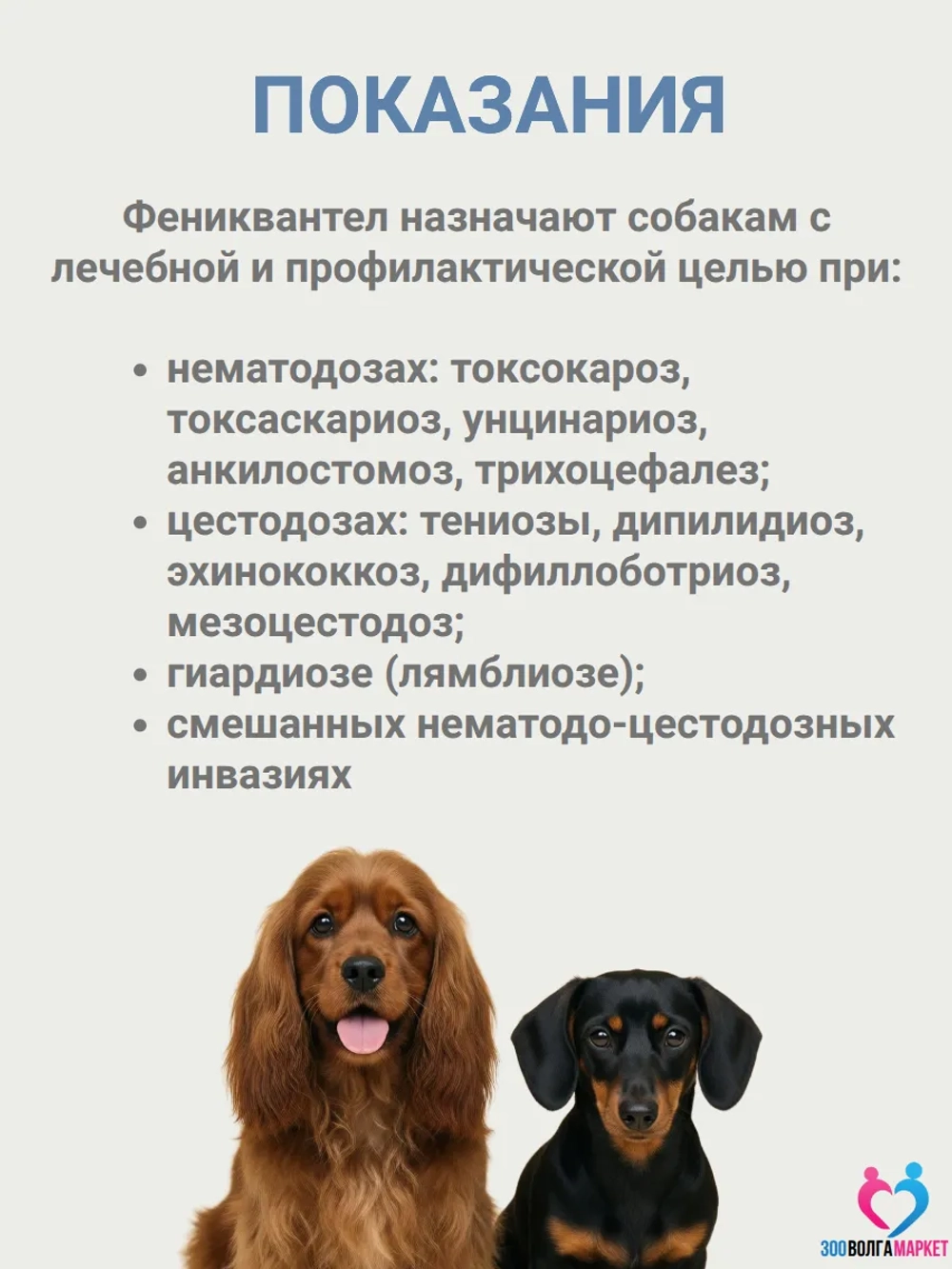 Фениквантел 20мг антигельминтный препарат для собак до 8 кг, 5 таб.