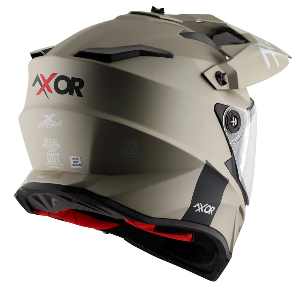 Шлем AXOR X-CROSS DUAL VISOR NR, с визором, цвет никель (L)