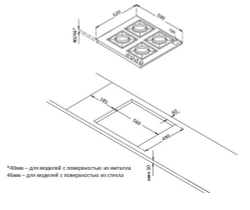 Встраиваемая газовая варочная панель Korting HGG 6734 CTN