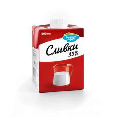 Сливки Чудское Озеро 33%, 0,5 л