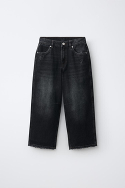 ZARA ДЖИНСЫ BAGGY С УЗОРОМ «ЗВЕЗДЫ», СИНИЙ/ЧЕРНЫЙ