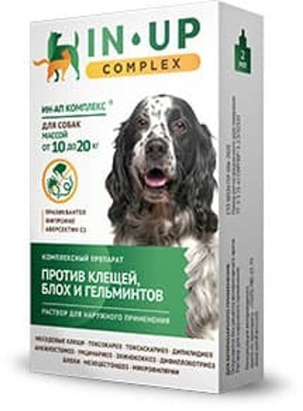 IN-UP COMPLEX Капли от блох, клещей и гельминтов для собак 10-20 кг