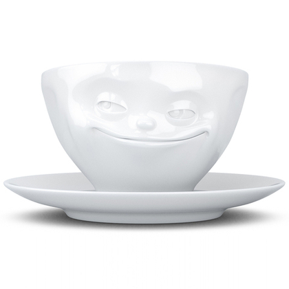 Чайная пара tassen grinning, 200 мл, белая