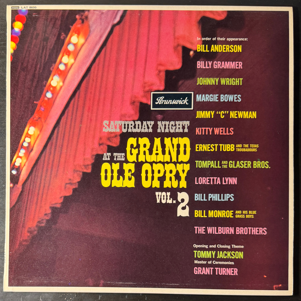 Сборник Saturday Night At The Grand Ole Opry Vol. 2 (Англия 1967г.)