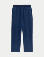 Прямые брюки из трикотажа, имитирующего Denim - Marks & Spencer