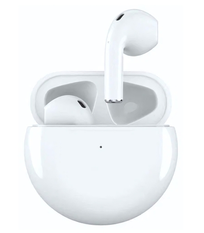 Bluetooth - гарнитура Pro 6, TWS вкладыши, BT5.0, 30/200mAh White