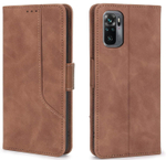 Стильный чехол-книжка из кожи для XIAOMI REDMI NOTE 10 / 10S и POCO M5s с отделом для наличных, 3 слотами для карт и подставкой