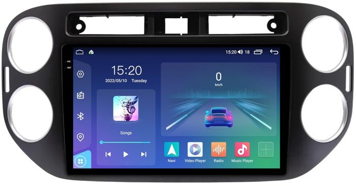 Магнитола для Volkswagen Tiguan 2011-2017 - Parafar PF488LUX1U2K на Android 13, Быстрая, QLED+2K, CarPlay, 4G SIM-слот