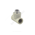 Тройник PP-R комбинированный серый Дн 25х3/4" НР VALFEX 10128025Г