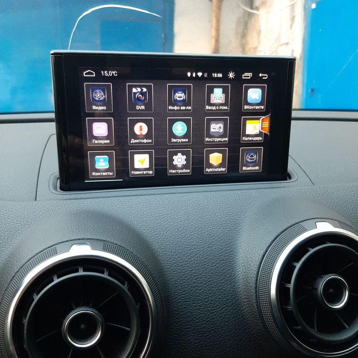 Магнитола для Audi A3 2013-2020 - RDL-9603 выезжающий монитор 7" на Android 12, Быстрая, CarPlay, 4G SIM-слот