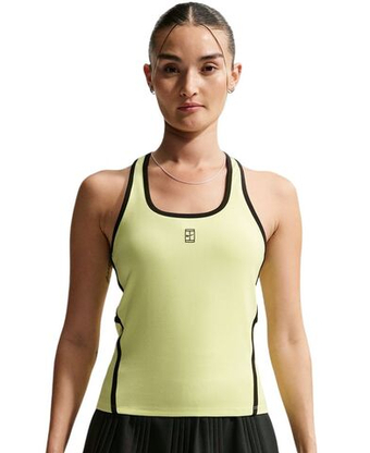 Женский топ теннисный Nike Court Advantage Tank - light lemon twist/black