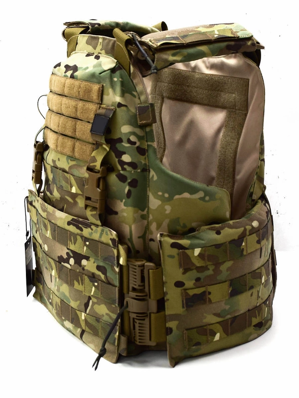 Чехол для бронежилета плитника КРЕПОСТЬ быстросброс слева, MIMICRYA, Cordura 1000D, MULTICAM, S-M
