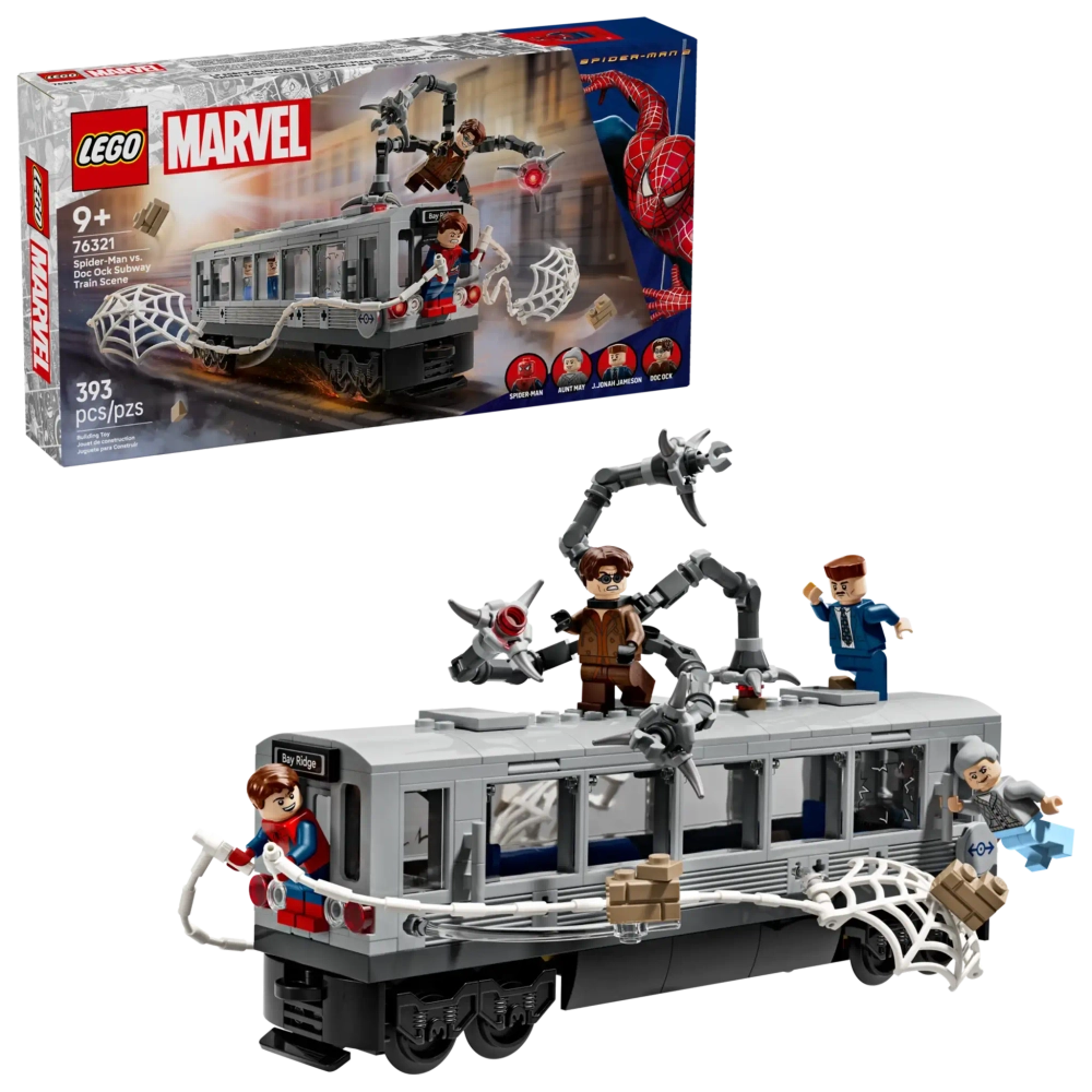 Конструктор LEGO Marvel 76321 Человек-паук против: Сцена в поезде метро с Доком Оком