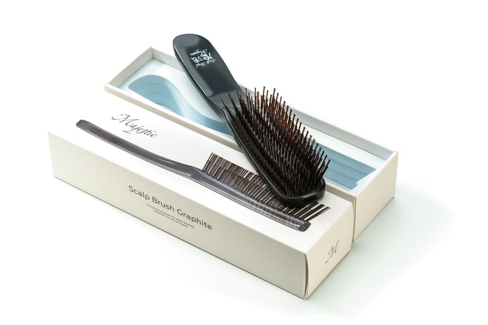 Расческа Majestic Scalp Brush графит