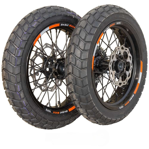 Колеса МОТАРД комп-т Crosstrec, Legend, Holeshot (диски алюм. с шиной 120/70-17,150/70-17, зв.520-40 (Черный, , 301138-1)
