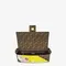 Сумка Fendi из глянцевой ткани FF со вставкой