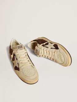 Ball Star in glitter with leather star and metallic heel tab