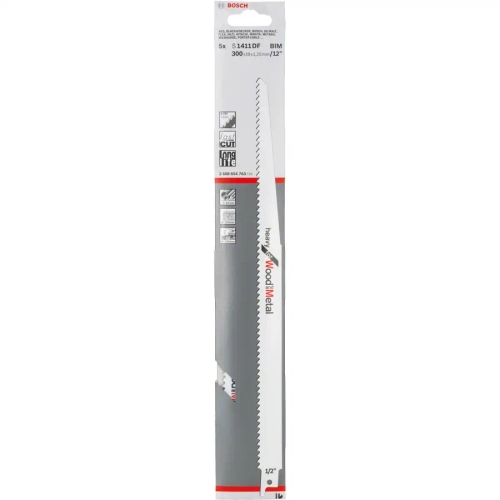 Сабельные пилки по дереву с гвоздями S 1411 DF BOSCH 2608654763