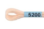 Мулине Gamma 100% хлопок, цв.5200 св.бежевый, 24 мотка по 8 метров