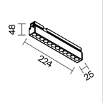 Уличный трековый светильник Outdoor O-TR02-2-S-12WB4K