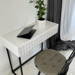 Туалетный столик консоль SIMPLE 7011 эко (Травертин-Черная)