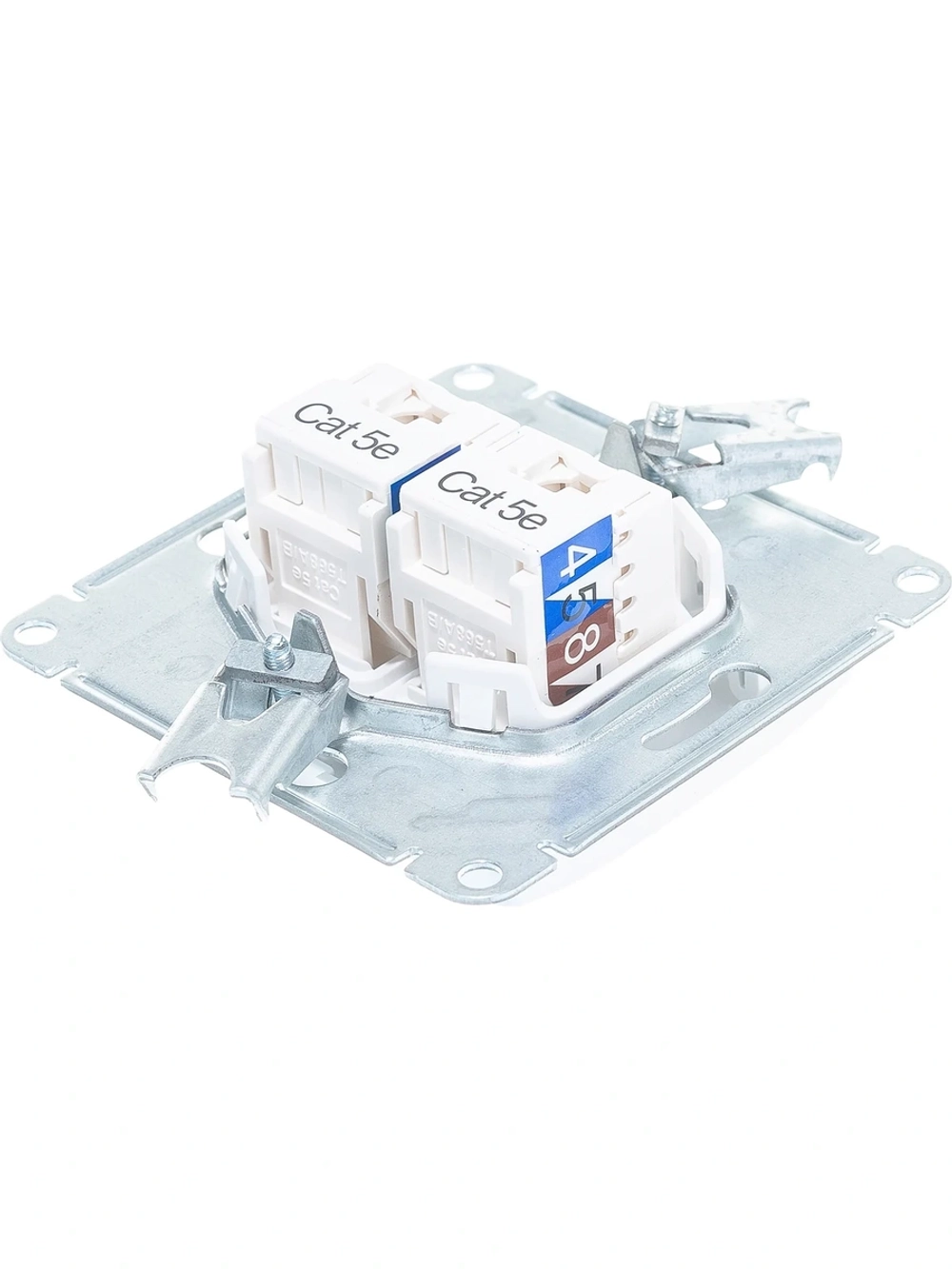 Механизм компьютерной розетки Systeme Electric 2-м Glossa RJ45+RJ45 кат.5е белый SchE GSL000185KK 463574