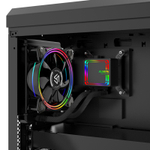 Жидкостное охлаждение Alseye H120, 1х120мм, 800~2000rpm, 4-pin, Al, черный/RGB, 1 секция, 45.2CFM, 35.2дБ, INTEL 1200/115x/775/2066/2011/1366, AMD AM5/AM4/AM3(+)/AM2(+)FM1 (AS.02.02.0018)