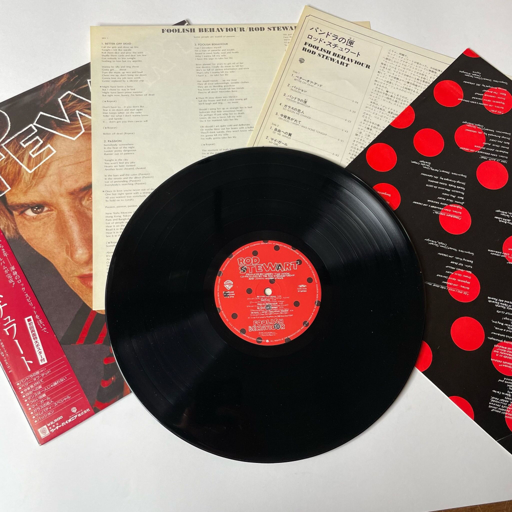 Винтажная виниловая пластинка LP Rod Stewart Foolish Behaviour (Japan 1980) (Obi)