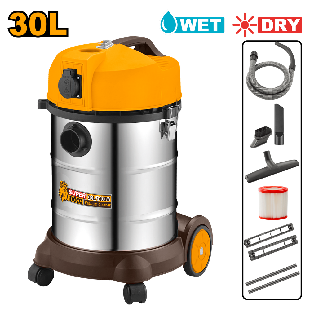 Пылесос строительный INGCO VC14301 INDUSTRIAL 1,4 кВт 30 л Пылесос строительный INGCO VC14301 INDUSTRIAL 1,4 кВт 30 л