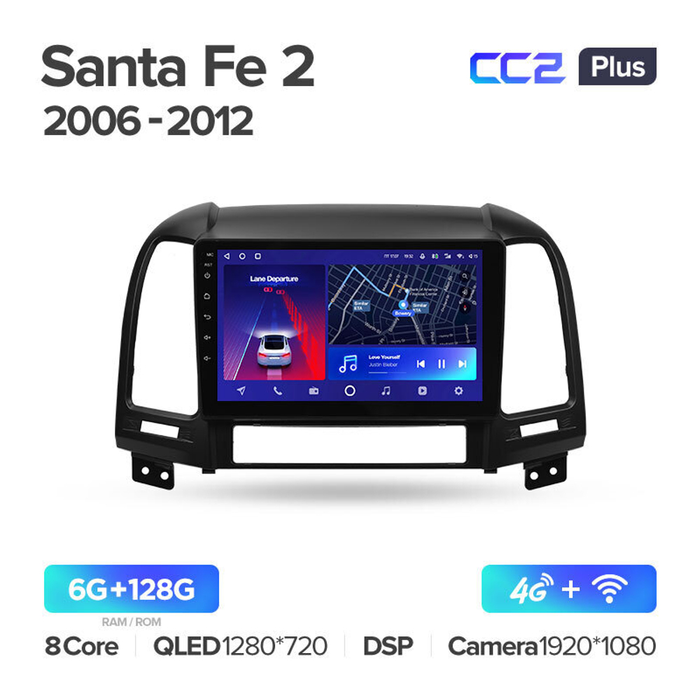 Teyes CC2 Plus 9" для Hyundai Santa Fe 2006-2012
