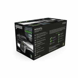 Ручной фонарь gauss GFL602 черный