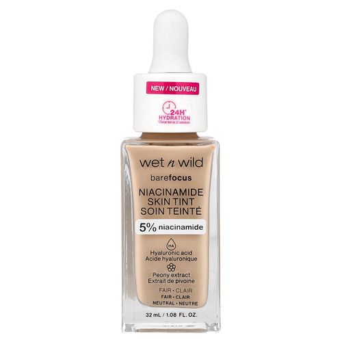 wet n wild, Barefocus, никотинамид, краситель для кожи, 1116087 Fair, 32 мл (1,08 жидк. унции)