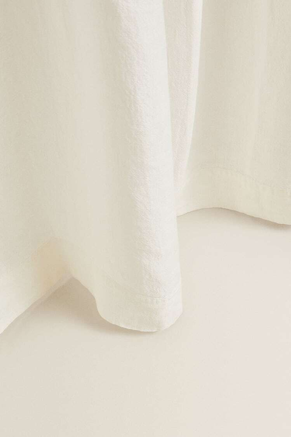 ZARA HOME БЕЛАЯ ЛЬНЯНАЯ ЗАНАВЕСКА,  БЕЛЫЙ