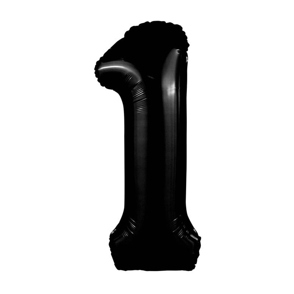 Цифра 1 черный блеск 40" Agura