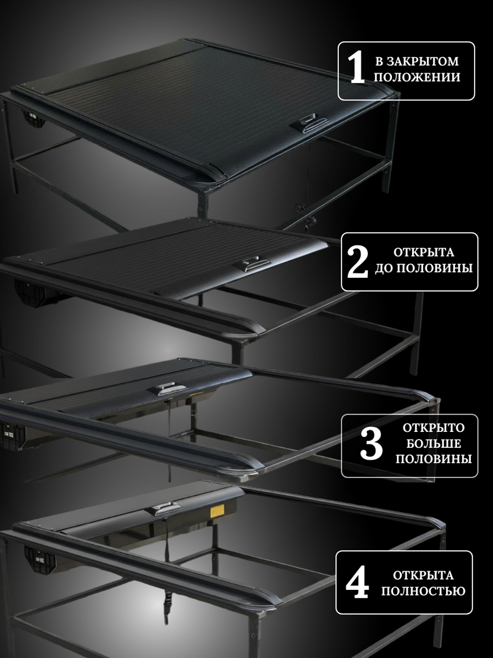 Роллета механическая на пикап Volkswagen Amarok (крышка кузова )