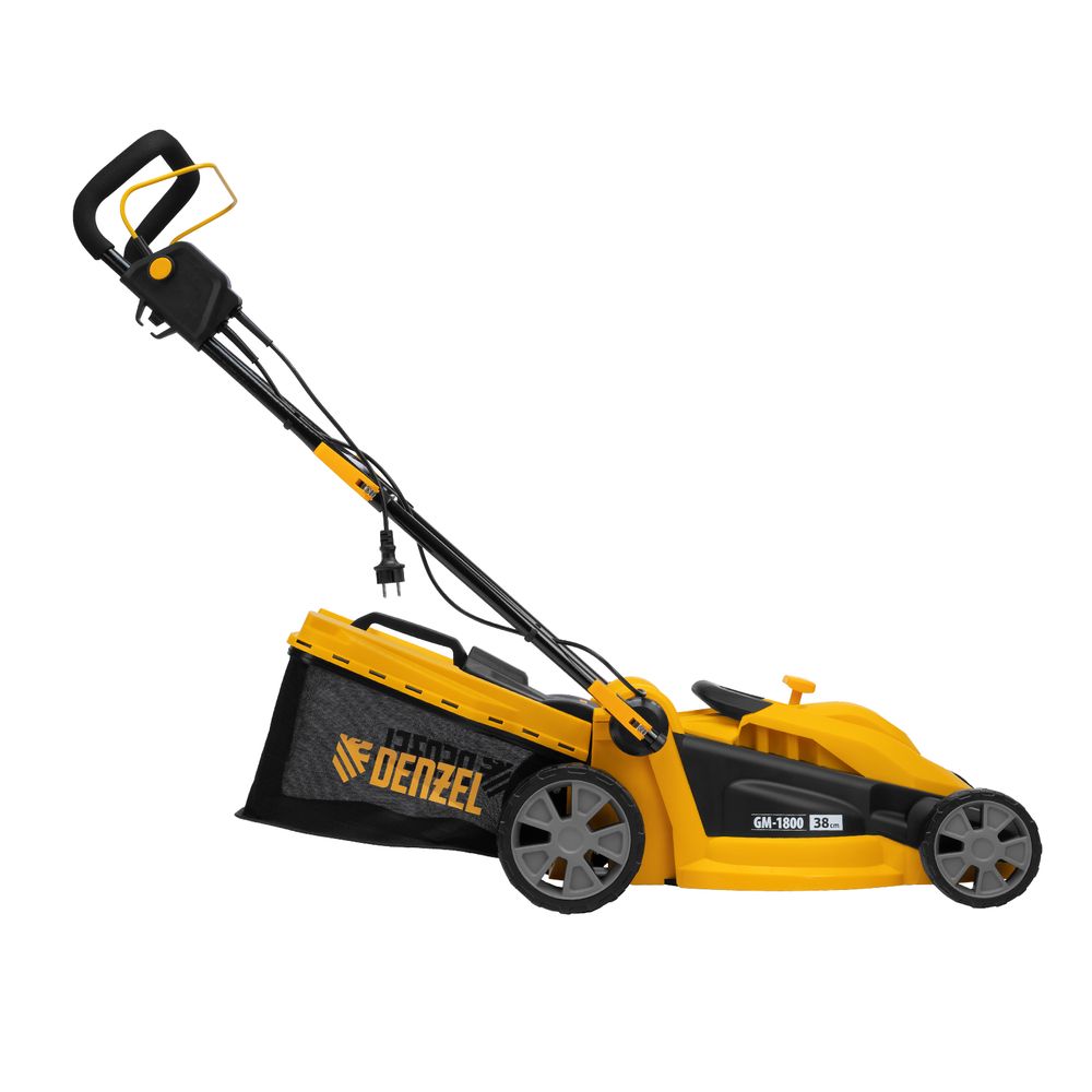 Газонокосилка электрическая Denzel GM-1800, 1800 Вт, шир. 38 см, 6 уров., травосб. 40 л.